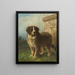 Saint-Bernard dans un paysage alpin - Carl Friedrich Deiker — gerahmtes Bild an der Wand