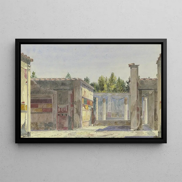 Carl Friedrich Heinrich Werner - Die Casa di Sallustio und umliegende Ruinen in Pompeji.webp