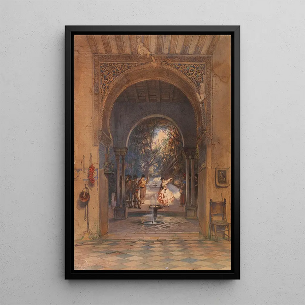 Carl Friedrich Heinrich Werner - Kastagnettentnzerin in der Alhambra in Granada.webp