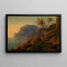 Sonnenuntergang auf Capri - Carl Friedrich Seiffert — gerahmtes Bild an der Wand