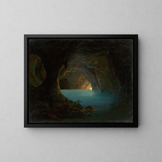 Die Blaue Grotte auf Capri - Carl Friedrich Seiffert — gerahmtes Bild an der Wand