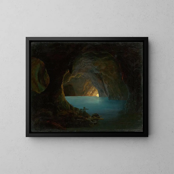 Die Blaue Grotte auf Capri - Carl Friedrich Seiffert — gerahmtes Bild an der Wand