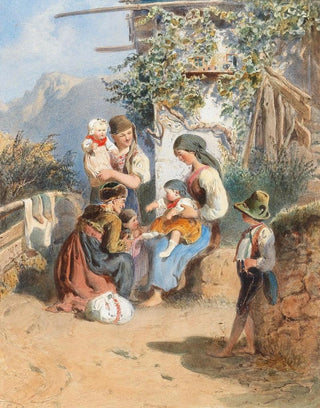 Carl Goebel the younger - A peasant family idyl.webp