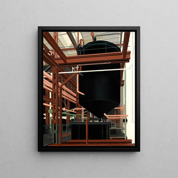 Raffinerie - Carl Grossberg — gerahmtes Bild an der Wand