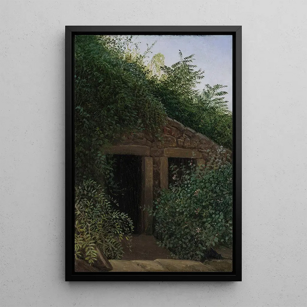 Reproduktion des Gemäldes Ein Minenschacht, überwuchert von Vegetation - Carl Gustav Carus