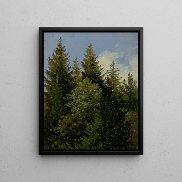 Sapins - Carl Gustav Carus — gerahmtes Bild an der Wand