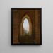 Fenster im gotischen Stil in den Ruinen des Oybin-Klosters - Carl Gustav Carus — gerahmtes Bild an der Wand