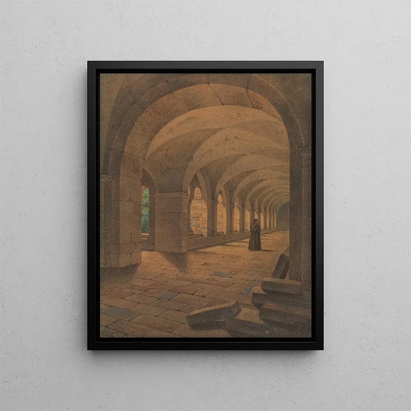 Cloître romain - Carl Gustav Carus — gerahmtes Bild an der Wand