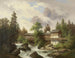 Landschaft mit Sägewerk - Carl Hasch — Ansicht des Kunstwerks