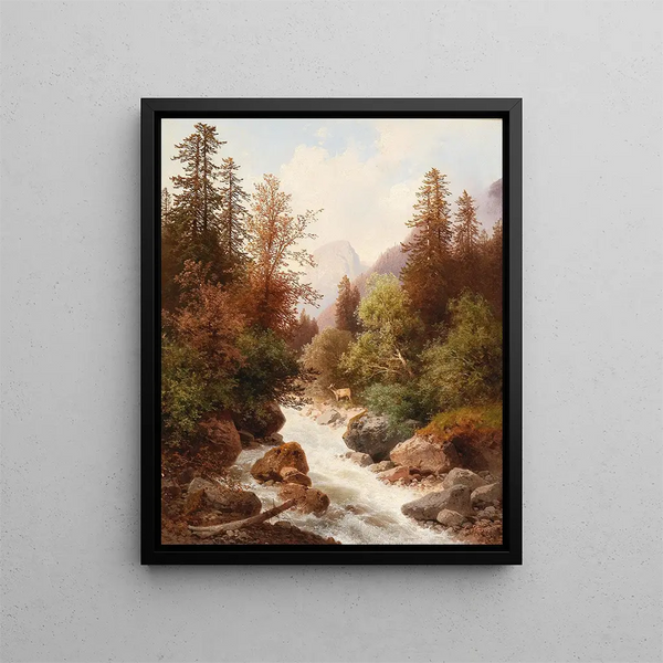 Motiv des Ramsau bei Lofer - Carl Hasch — gerahmtes Bild an der Wand