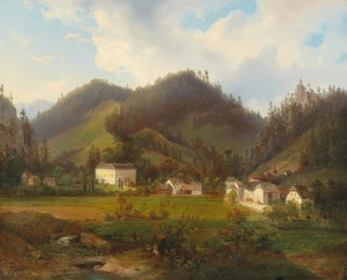 Vue du château de Gutenstein - Carl Hasch — Ansicht des Kunstwerks