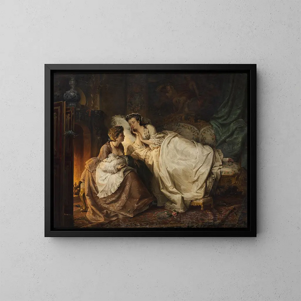 Das junge Glück der Mutter - Carl Herpfer — gerahmtes Bild an der Wand