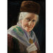Reproduktion des Gemäldes Portrait einer alten Dame mit einem Pelzhut - Carl Heuser
