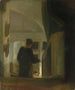 Eine Frau, die eine Treppe hinuntergeht - Carl Holse — Ansicht des Kunstwerks