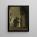 Eine Frau, die eine Treppe hinuntergeht - Carl Holse — gerahmtes Bild an der Wand