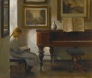 Mädchen in einem Interieur - Carl Holse — Ansicht des Kunstwerks