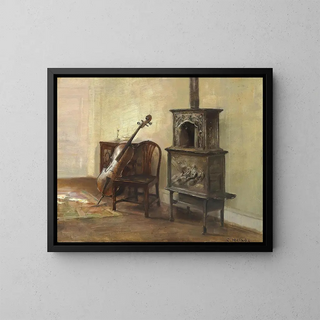 Carl Holse - Interieur med en cello.webp