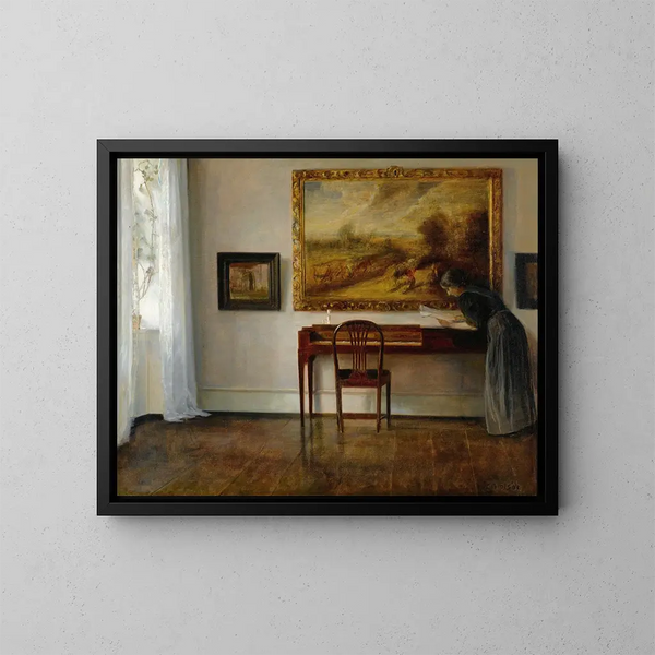 Innentableau mit Gemälde - Carl Holse — gerahmtes Bild an der Wand