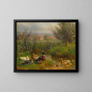 Enten - Carl Jutz — gerahmtes Bild an der Wand