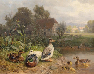 Carl Jutz - Enten am Teich.webp