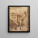 Das Haus der Fondation Knaffel bei Nr. 807 der Jacobergasse in Wien - Carl L. Wiesbeck — gerahmtes Bild an der Wand