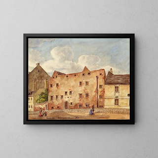 Die alte Haus in der grünen Straße Thorgasse Nr. 80 in Wien-Rossau - Carl L. Wiesbeck — gerahmtes Bild an der Wand