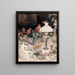 "Autour de la lampe du soir" - Carl Larsson — gerahmtes Bild an der Wand