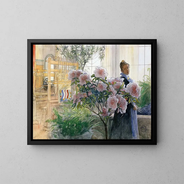 Azalée - Carl Larsson — gerahmtes Bild an der Wand