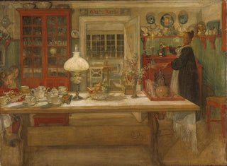 Vorbereitung auf ein Spiel - Carl Larsson — Ansicht des Kunstwerks