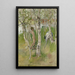 Ulf Garçon nackt unter den Birken - Carl Larsson — gerahmtes Bild an der Wand