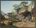 Grenzgebiet des Kantons Bern und des Wallis in der Nähe der Brücke von Saint-Maurice - Carl Ludwig Hackert — Ansicht des Kunstwerks