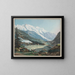 Ansicht des Tals von Chamonix, aufgenommen in der Nähe von Argentière - Carl Ludwig Hackert — gerahmtes Bild an der Wand