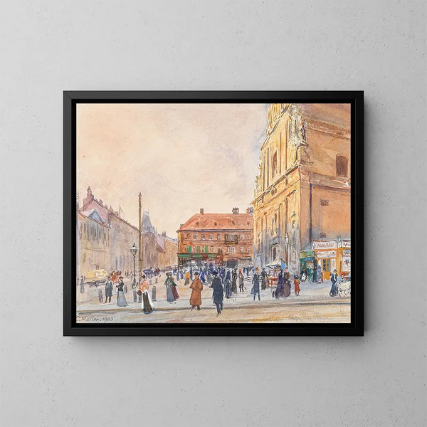 Kirche der Karmeliter in Leopoldstadt - Carl Müller — gerahmtes Bild an der Wand