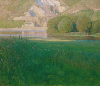 Dämmerung am Donauufer - Carl Moll — Ansicht des Kunstwerks