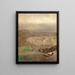 Aussicht auf Wien aus einer Höhe von 3000 m über der Gloriette von Schönbrunn - Carl Moll — gerahmtes Bild an der Wand