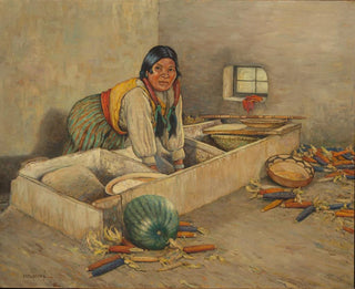 Frau Hopi figurbetont aus Mais - Carl Moon — Ansicht des Kunstwerks