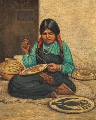 Carl Moon - Hopi Woman Weaving Plaques.webp
