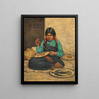 Carl Moon - Hopi Woman Weaving Plaques.webp