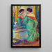 Dame reflektiert im Spiegel - Carl Newman — gerahmtes Bild an der Wand