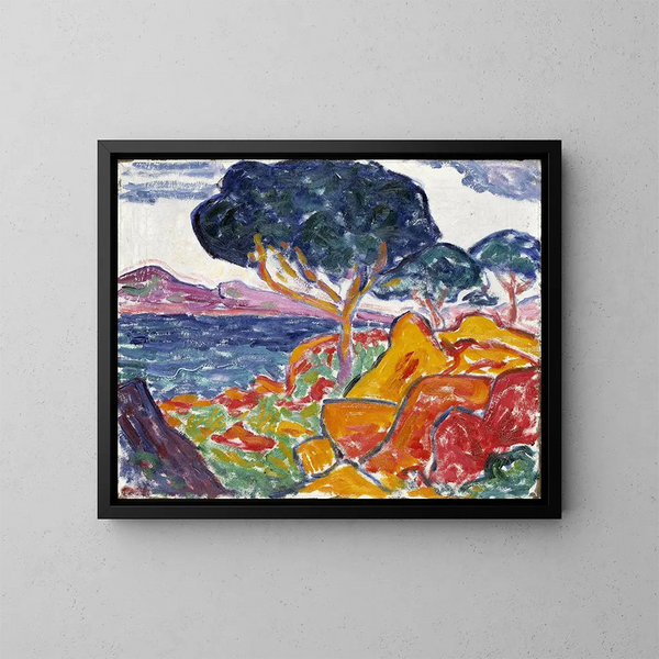 Landschaft - Carl Newman — gerahmtes Bild an der Wand