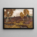 Landschaftsgemälde mit Moos und Birken - Carl O'Lynch de Town — gerahmtes Bild an der Wand