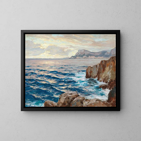 Vue de la baie de Monaco - Carl O'Lynch de Town — gerahmtes Bild an der Wand