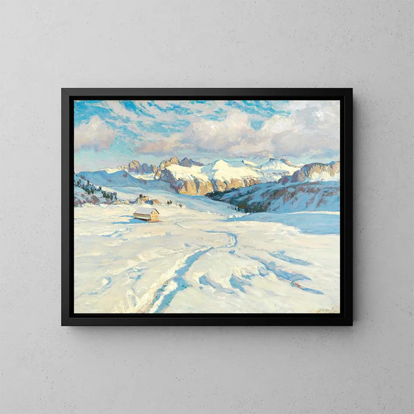 Winterlandschaft - Carl O'Lynch de Town — gerahmtes Bild an der Wand
