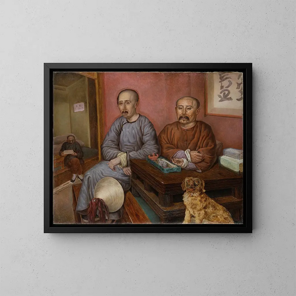 Chinesische Händler - Carl Peter Mazer — gerahmtes Bild an der Wand
