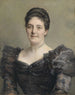 Portrait einer Dame in schwarzer Robe mit Rüschen - Carl Probst — Ansicht des Kunstwerks