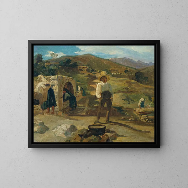 Landschaft Italien - Carl Rahl — gerahmtes Bild an der Wand