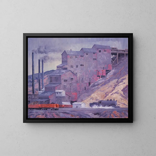 À la mine de charbon de Madrid, Nouveau-Mexique - Carl Redin — gerahmtes Bild an der Wand