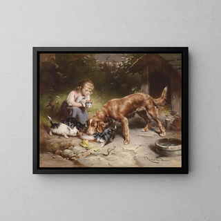 Festessen - Carl Reichert — gerahmtes Bild an der Wand