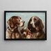 Familie der Deutschen Braque - Carl Reichert — gerahmtes Bild an der Wand