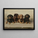 Vier Dackelwelpen - Carl Reichert — gerahmtes Bild an der Wand